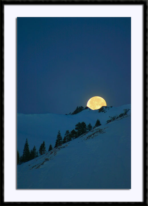 Moonset over the Sierra Crest, (C) 2004, Bill Langton's Fine Art Photography