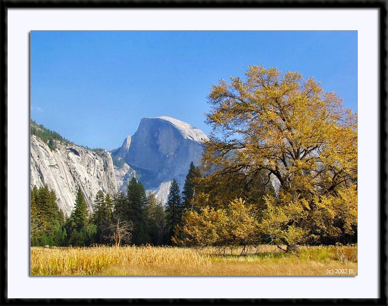 Half Dome in the Fall, Yosemite National Park, (C) 2002 Bill Langton's Fine Art Photography