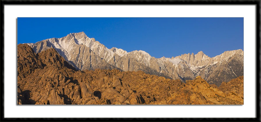 Mt. Whitney in the High Sierra with the Alabama Hills, Lone Pine, California, (C) 2004, Bill Langton's Fine Art Photography
