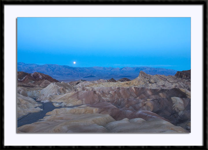 Moonset over Zabriski Point, Death Valley National Park, California, (C) 2004, Bill Langton's Fine Art Photography